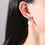 Thumbnail: Luxury & Elegant Cubic Zirconia Flower Design Pearl Drop Earrings