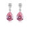 Thumbnail: Luxury Real Sterling Silver 925 Water Drop Earrings With Pink Cubic Zirconia 