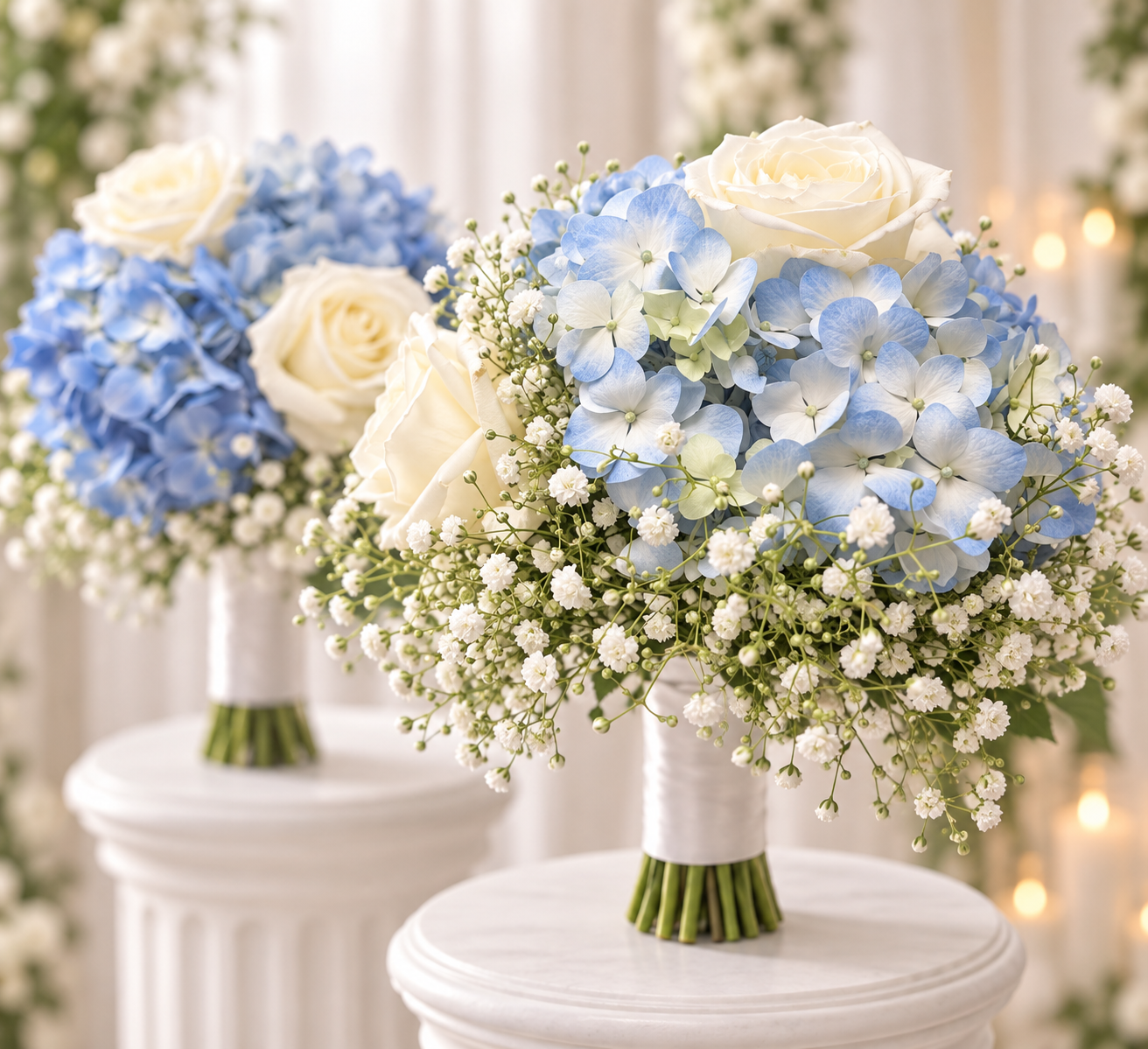 Blue Hydrangeas Bridal Bouquet