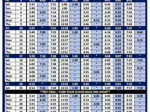 Prayer Timetable October 2025