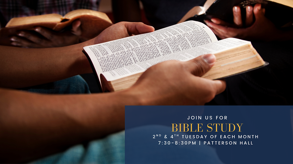 Bible Study Resumes On September 9th, 2025