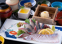 Qサバのお造り定食