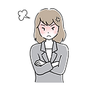 怒っている女性