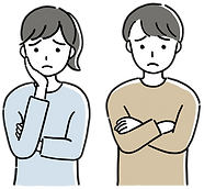 悩んでいる夫婦