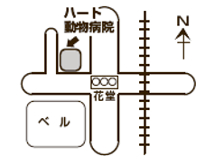 ハート動物病院地図