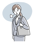 溜息をつく女性