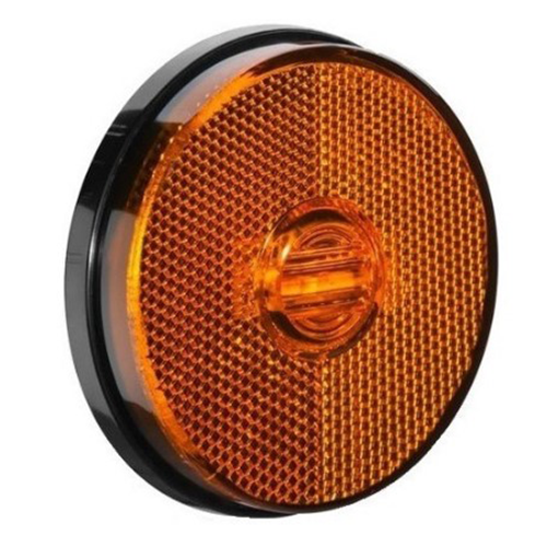 LANTERNA LATERAL CARRETA SEM SUPORTE COM CONECTOR 85MM LED AMARELA