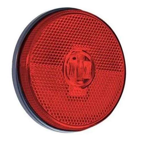 LANTERNA LATERAL CARRETA SEM SUPORTE COM CONECTOR 85MM LED VERMELHA