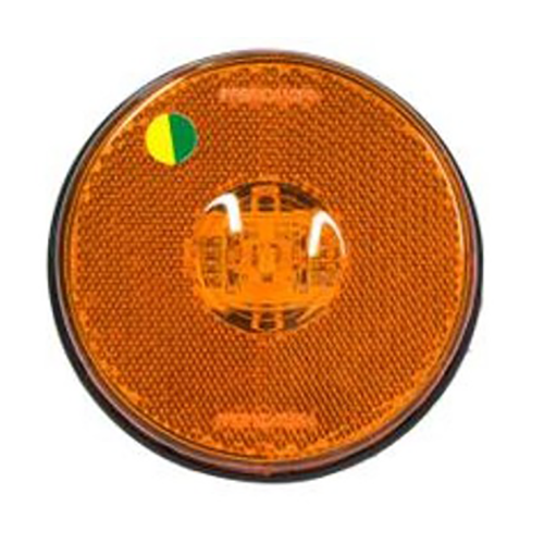 LANTERNA LATERAL CARRETA SEM SUPORTE COM CONECTOR 65MM LED AMARELA
