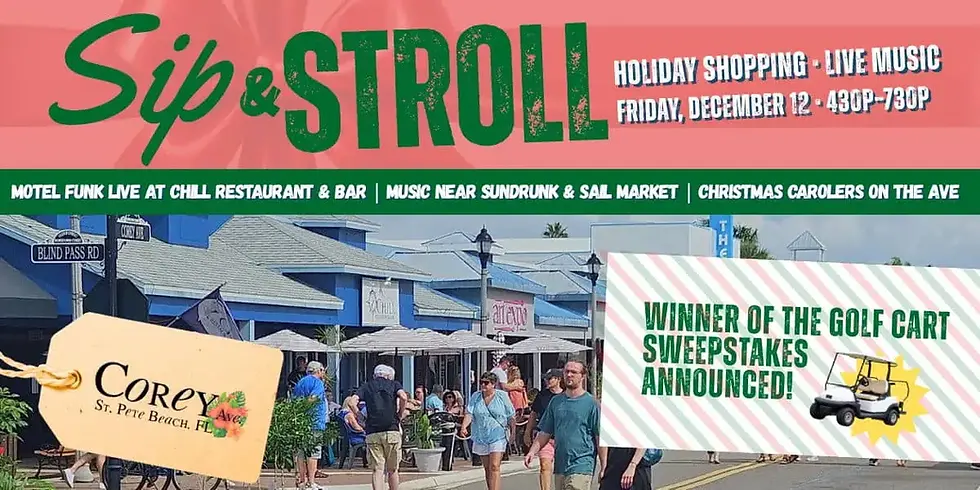 Dec 12: Sip & Stroll on Corey Ave