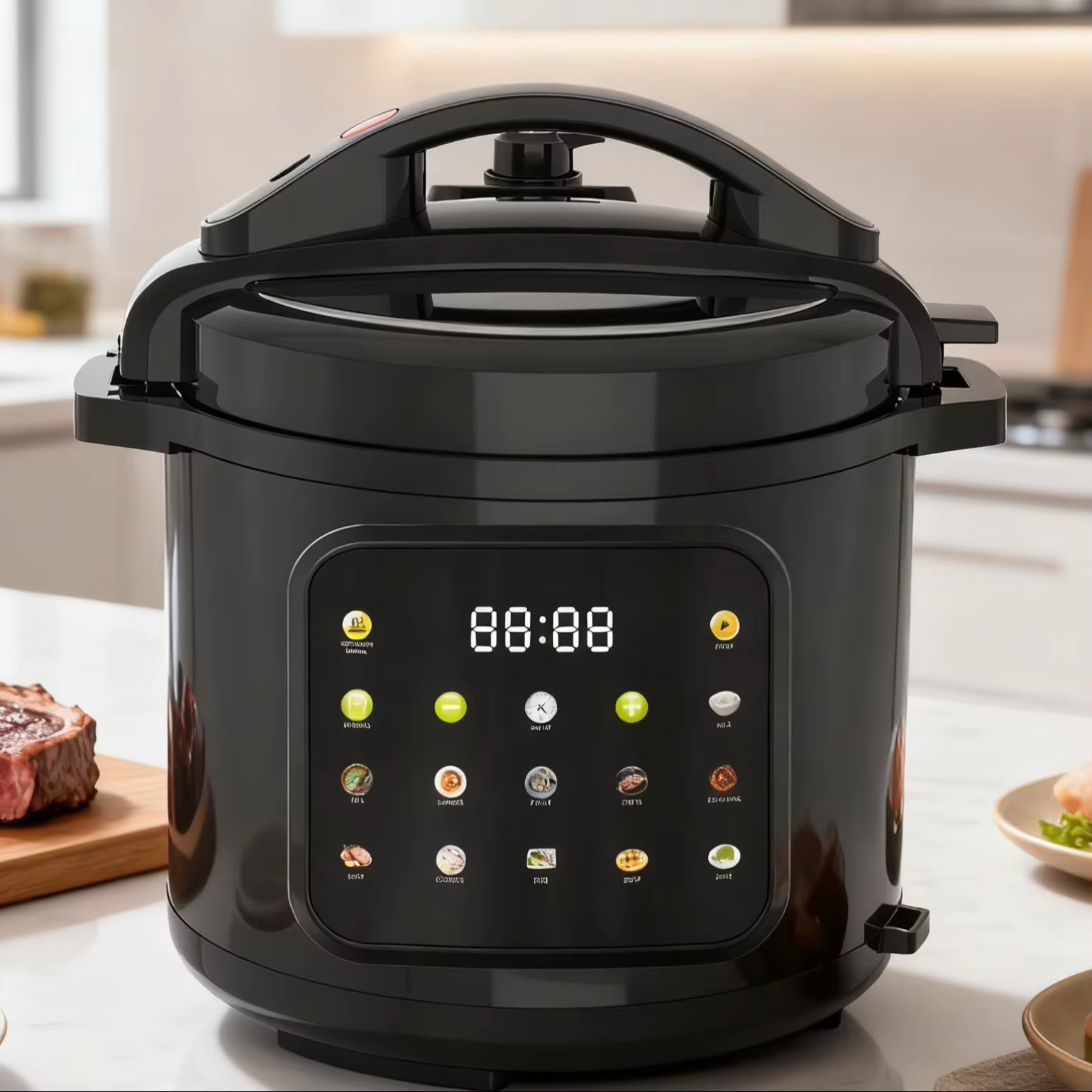 6L Programmable 12-in-1 Electric Pressure Cooker Digital Control Stainless Steel