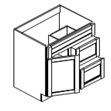 Cw Vanity Sink Base Cabinet Left Door 1 Dummy Drawer 1 Door 2