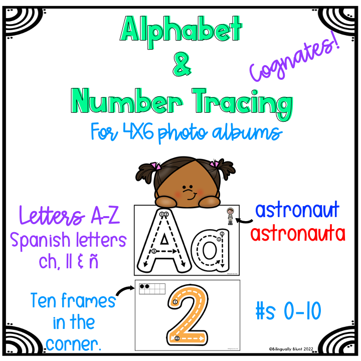 Alphabet and Number Tracers - Trazar el alfabeto y números