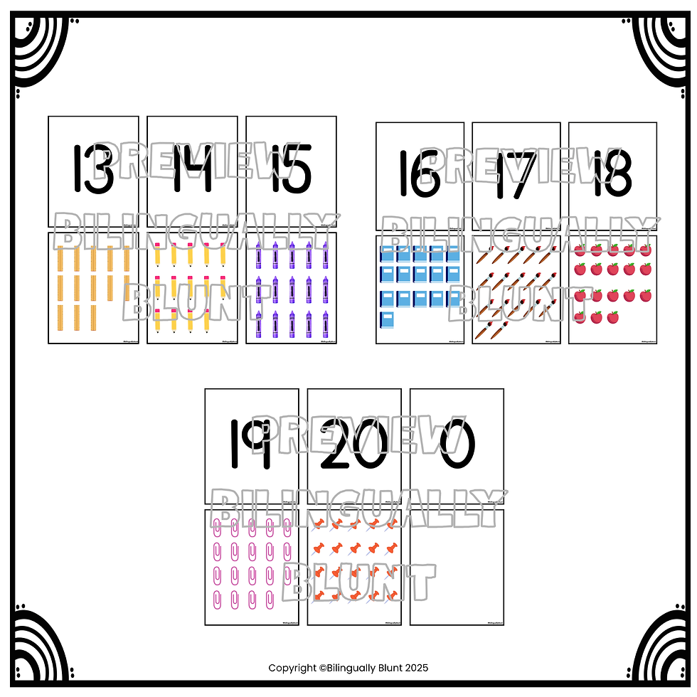 Thumbnail: Back To School Matching Counting Center (0-20) PreK K