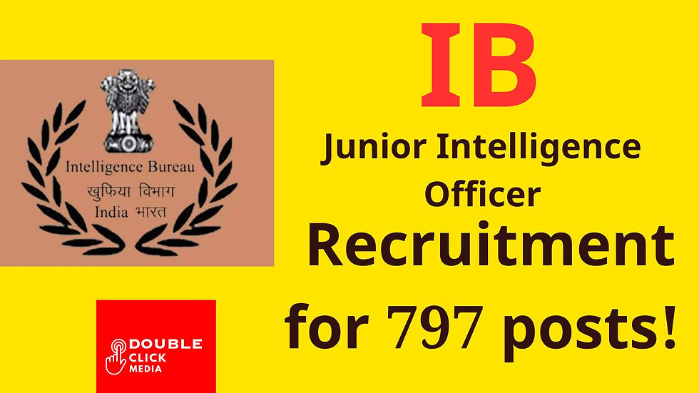 IB JIO Recruitment 2023 Notification, Apply Online, Last Date, Process