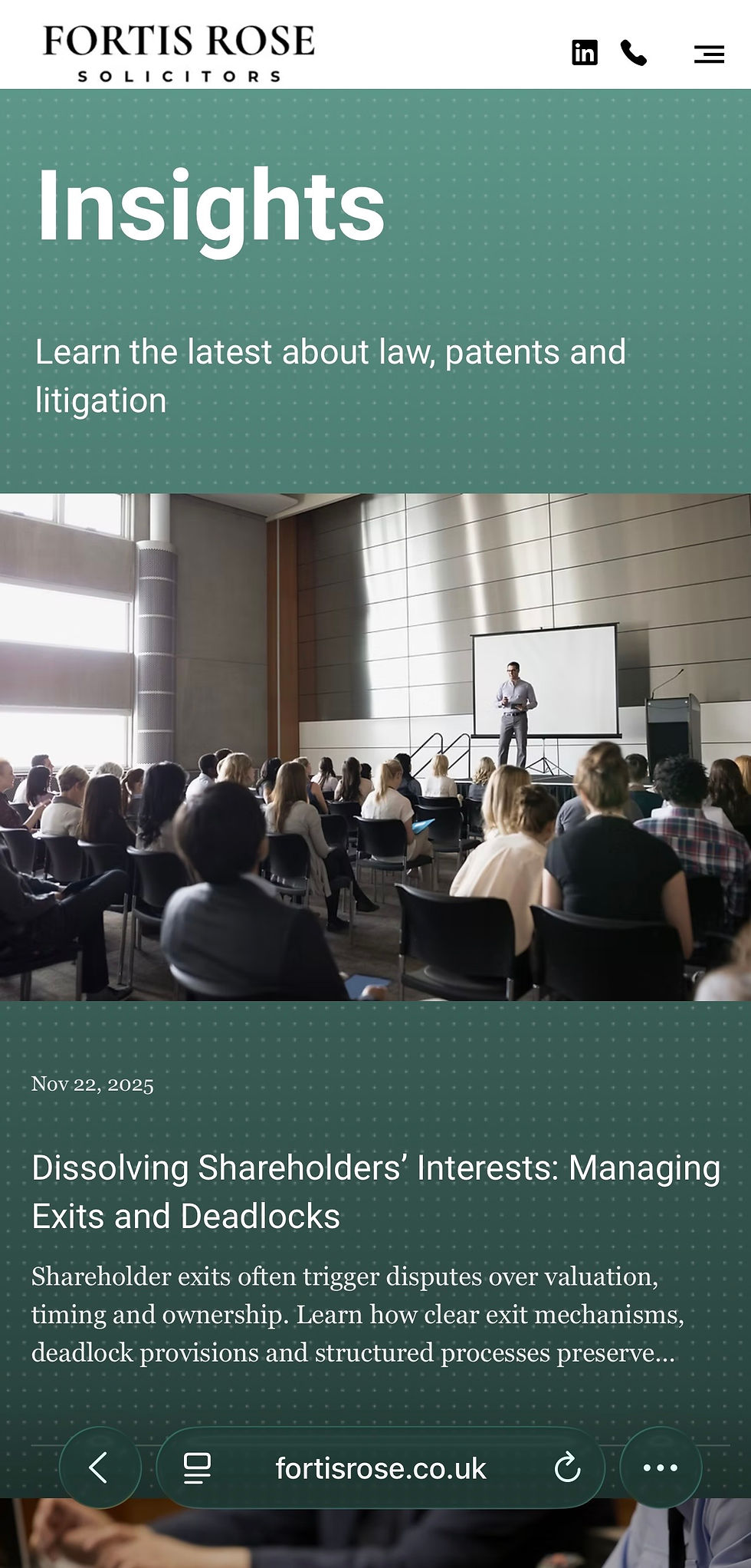 Fortis Rose Solicitors Insights