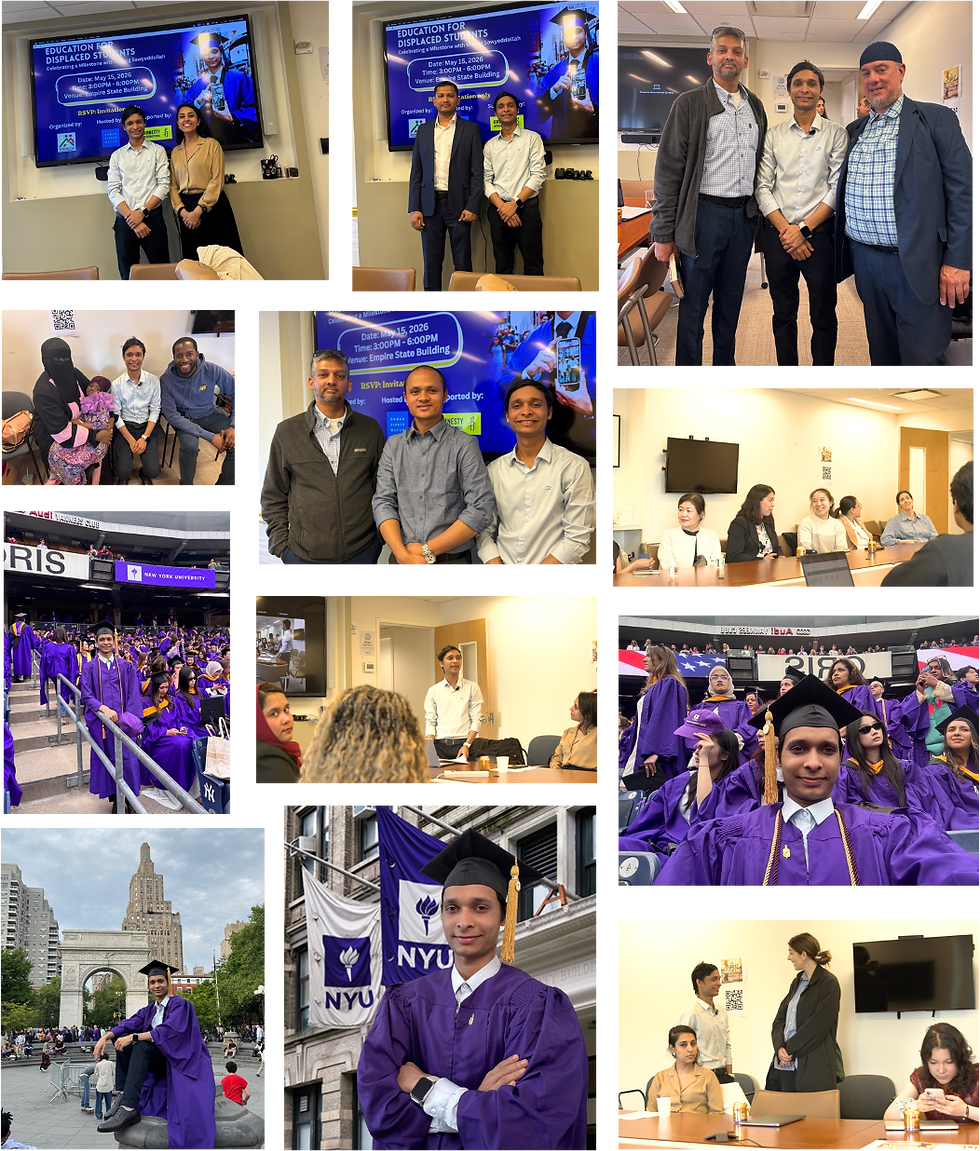 Photo of of the graduation event of Maung Sawyeddollah