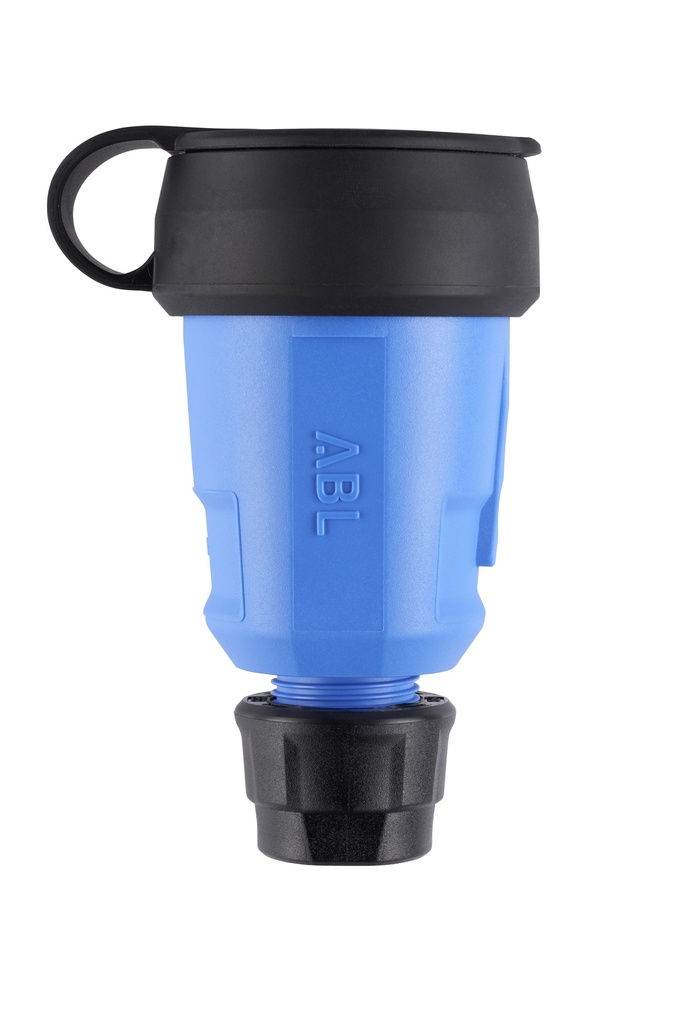 Koppelstekker  2p+A IP44 Blauw