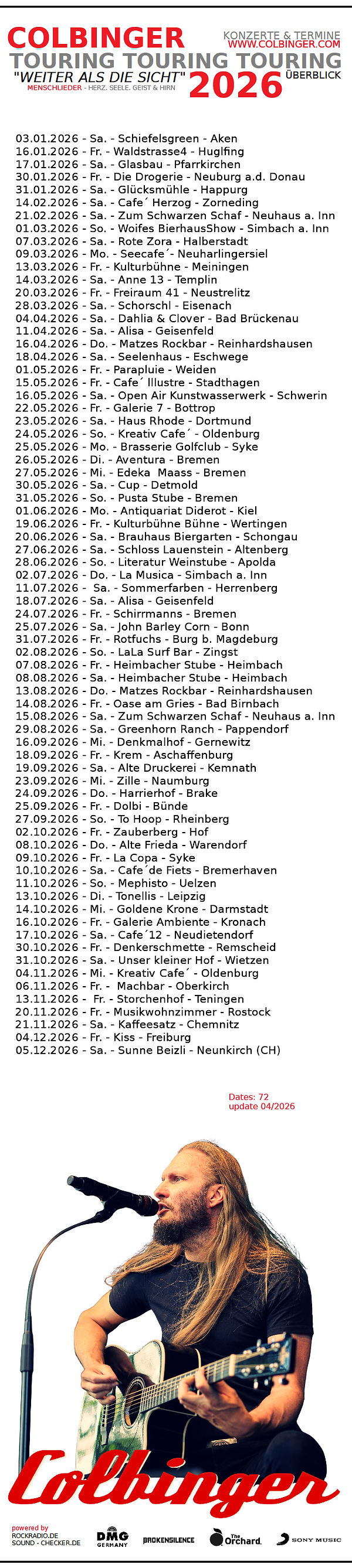 Colbinger Konzerte & Termine 2026