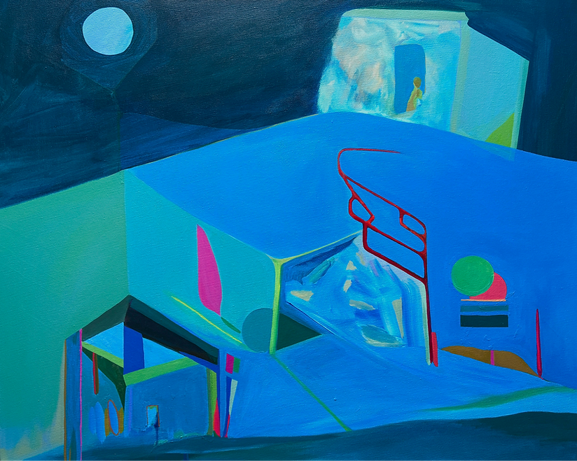 Aisha Bridgman - Blue Sundae painting