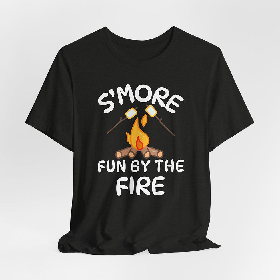 S'more Fun by the Fire Graphic Tee Black Heather