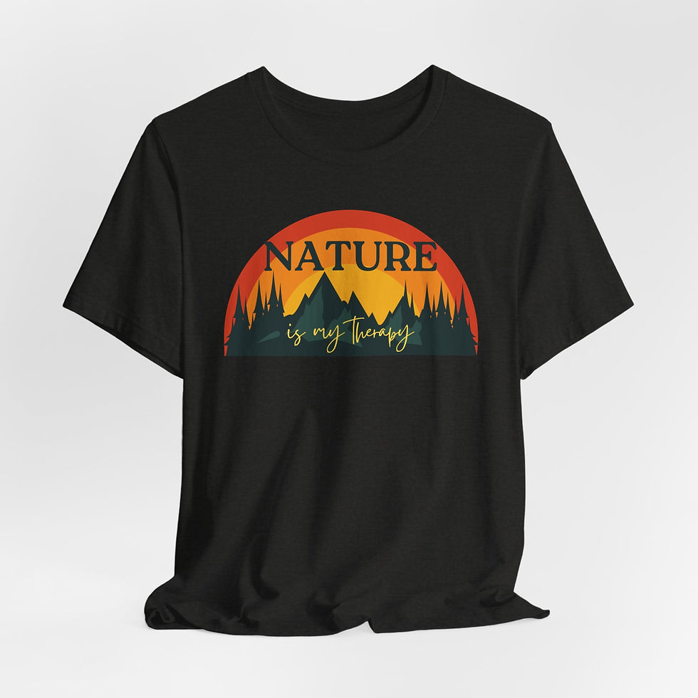 Nature is My Therapy Shirt Black