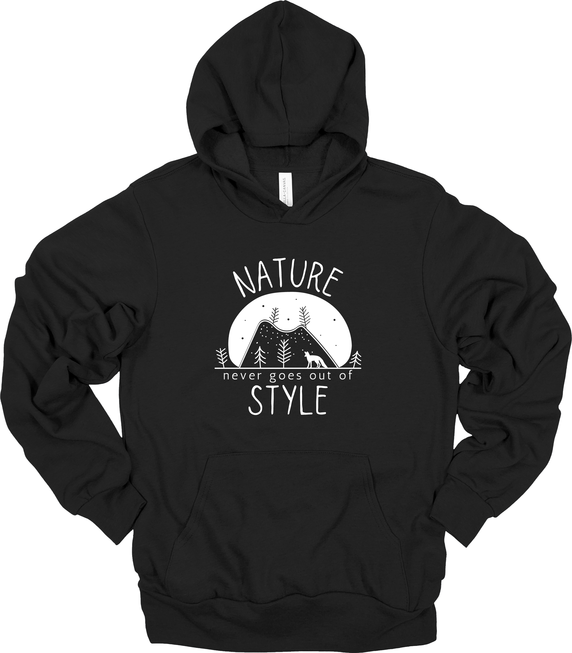 Nature Never Goes Out of Style Coyote Hoodie, Cozy Outdoor Unisex Sweathshirt