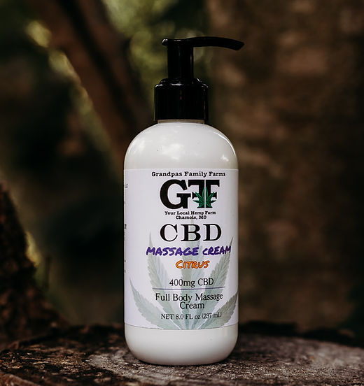 専用　マッサージクリー(CBD) 400mg CBD Massage Cream - Citrus | grandpasfamilyfarms.