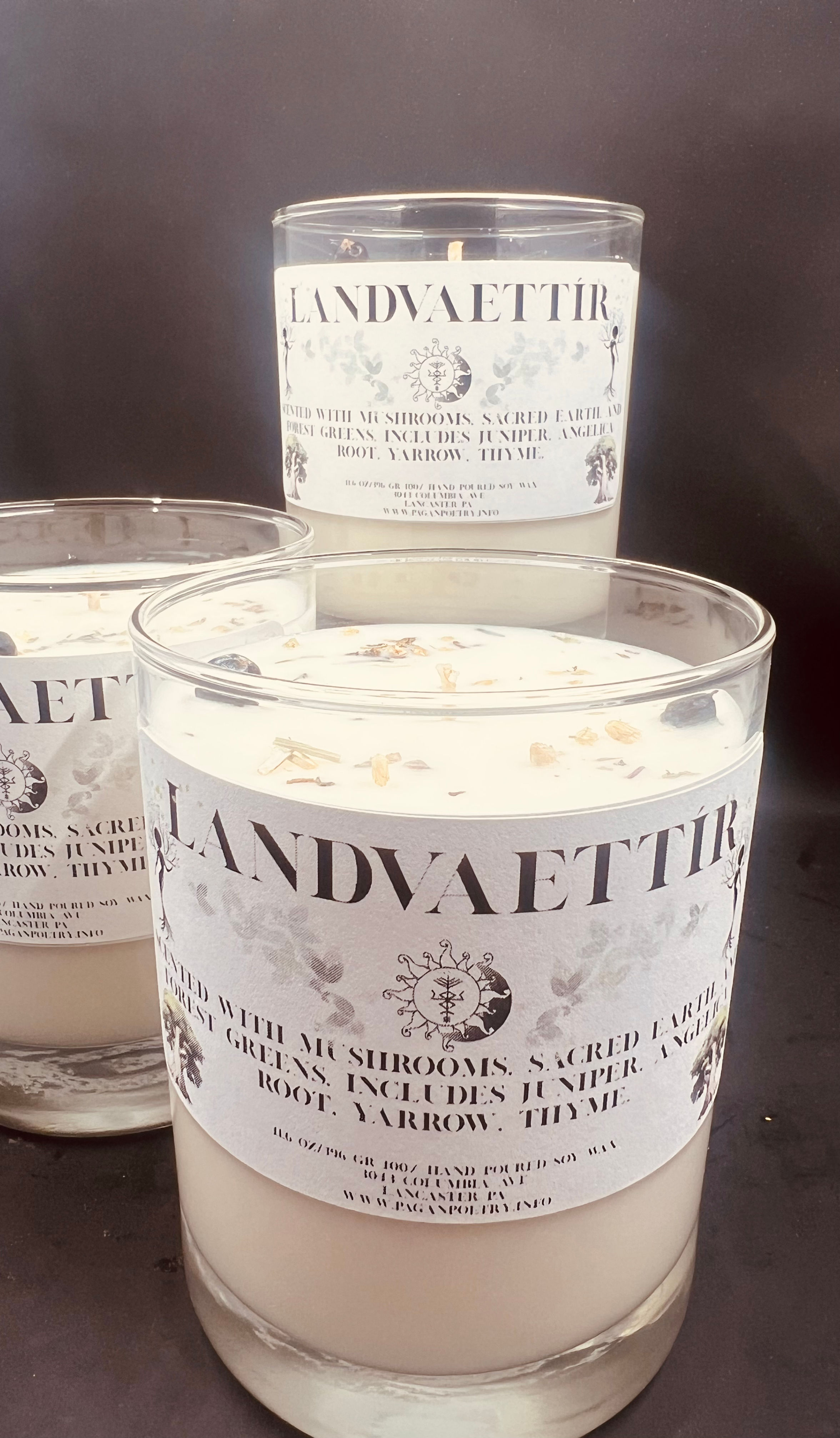 Landvaettir: Sacred Earth + Mushroom + Forest Greens. 