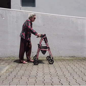 Thumbnail: EZ Fold-N-Go Rollator (Black Walnut) - Display Unit