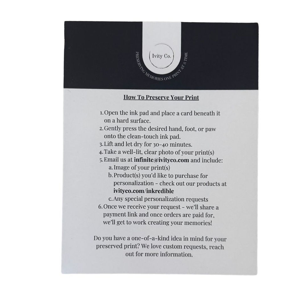 Thumbnail: Directions for Inkredible Keepsake Starter Kit