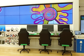 Sydney Microsoft Store Aboriginal Art Video Walls