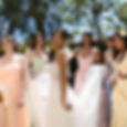 Orange county wedding, bride and her bridesmaids