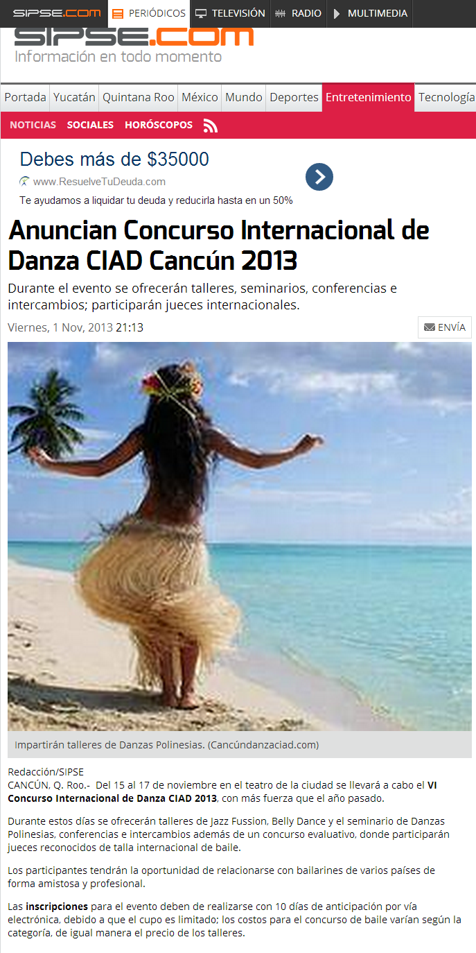 Anuncian Concurso de Danza