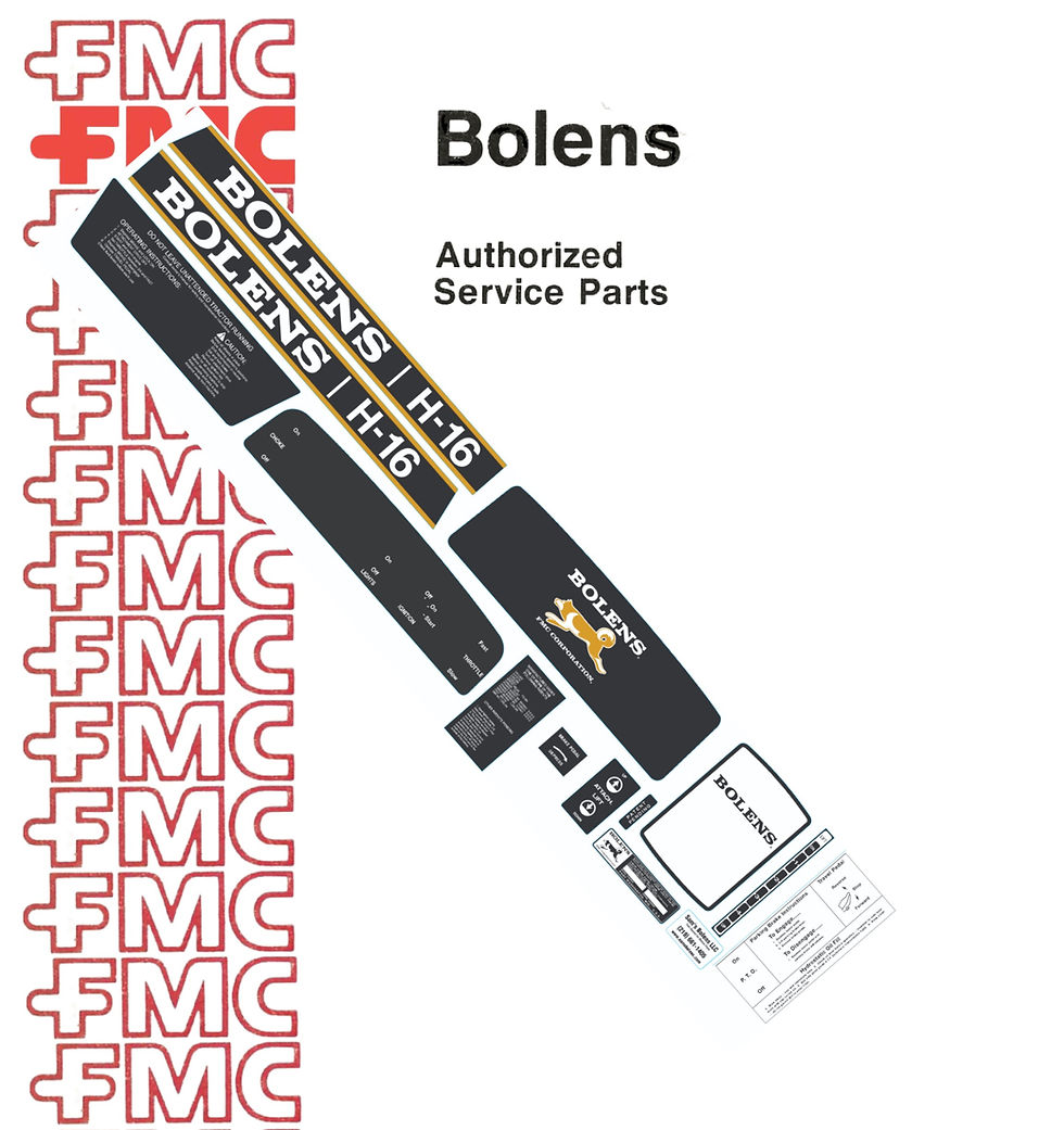 H16 Bolens Husky Decal Set 1656