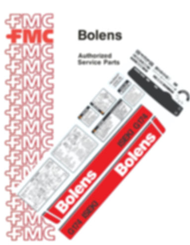 G-174 Bolens Decals (TX1500F) 2 cylinder Red Set