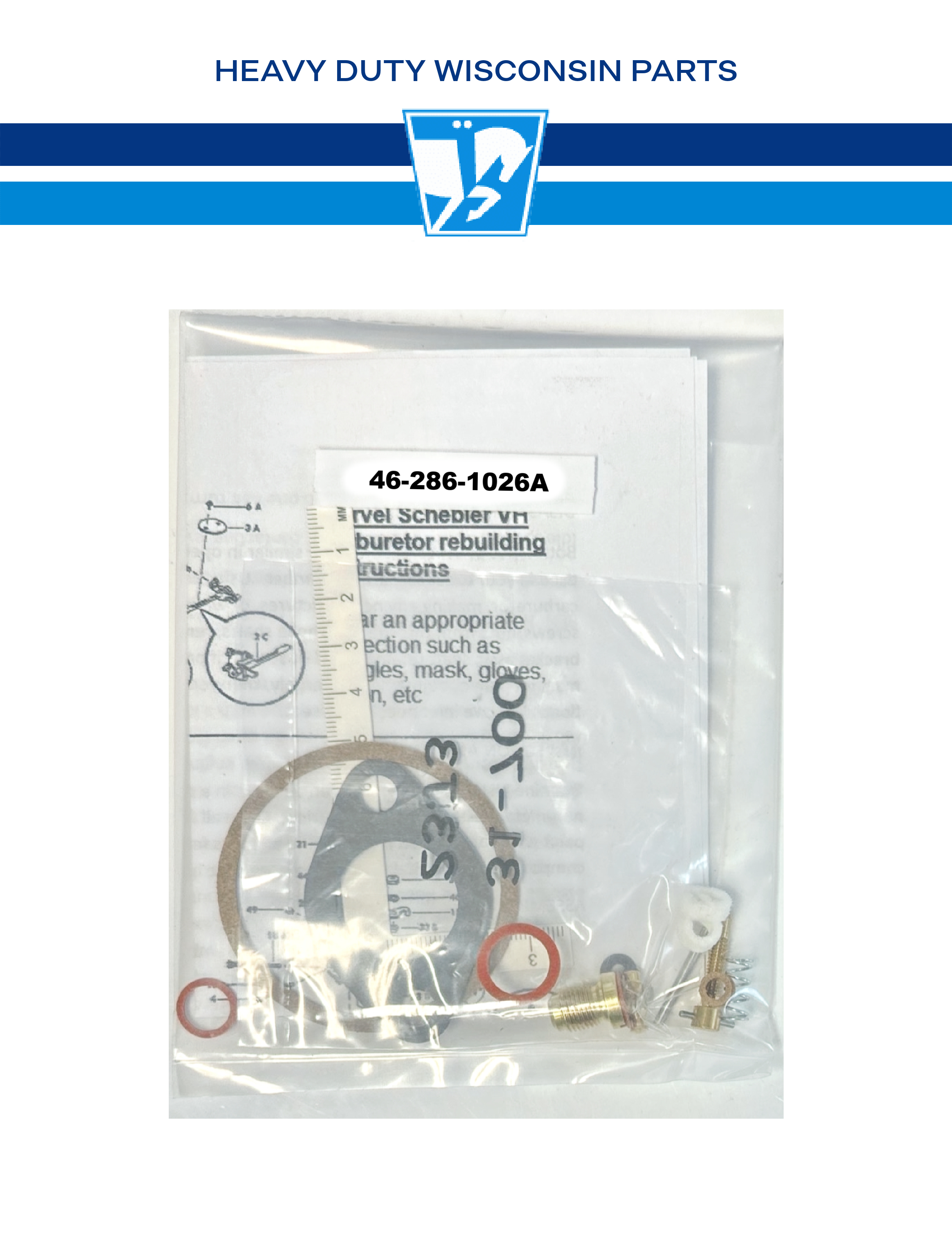 46-286-1026A Wisconsin Engine Carb Kit