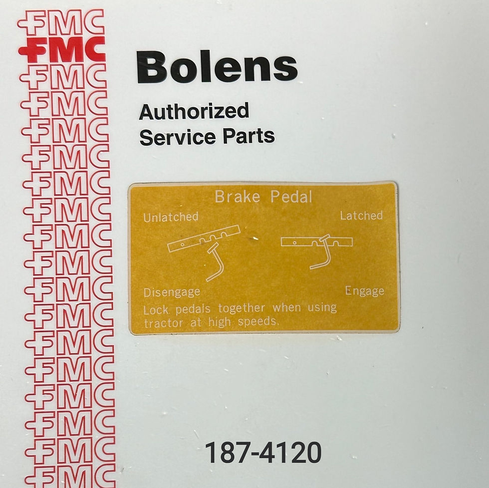 187-4120 Bolens Brake Lock Decal