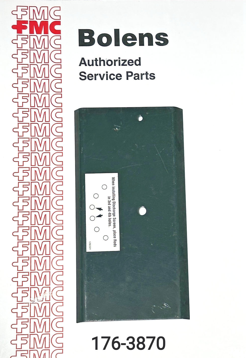 176-3870 Bolens Retainer Assembly w/Decal