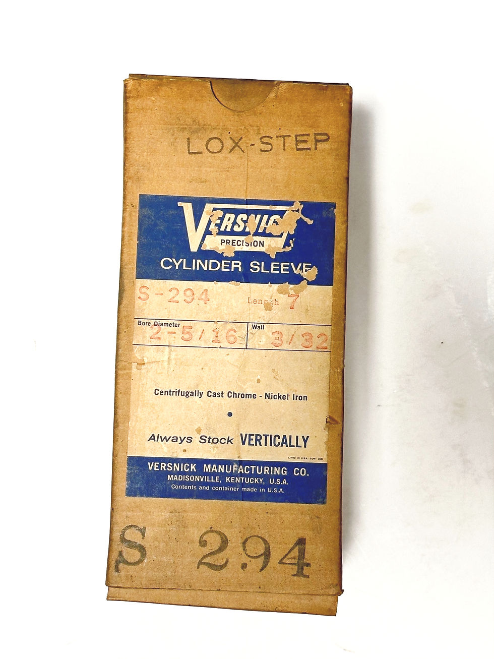 S-294 Versnick Cylinder Sleeve 2-5/16 - 3/32 - 7"