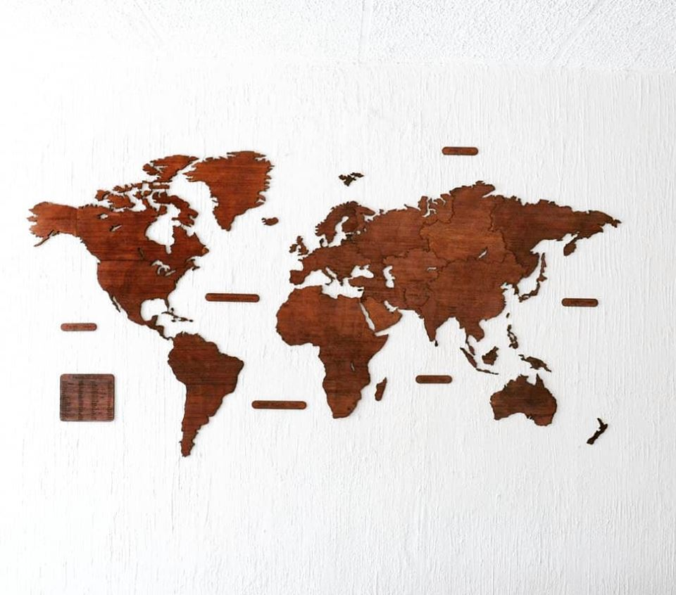 Miniatura: Wooden TM Pueblos Mágicos México y Mapa Mundo 