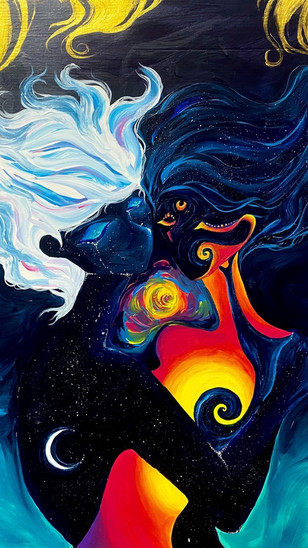 Yumi Oda - Feeling Explosion - Acrylic on Canvas - 24.8 Inches x 34.4 Inches - $1,500