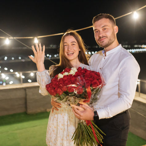 Чарівний  осінній вечір  для закоханих  на даху