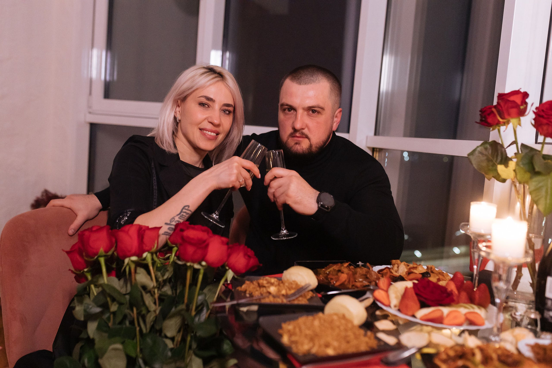 вечеря в фотостудії. Київ. романтик
