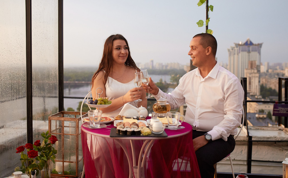ужин на крыше, Киев, romantic