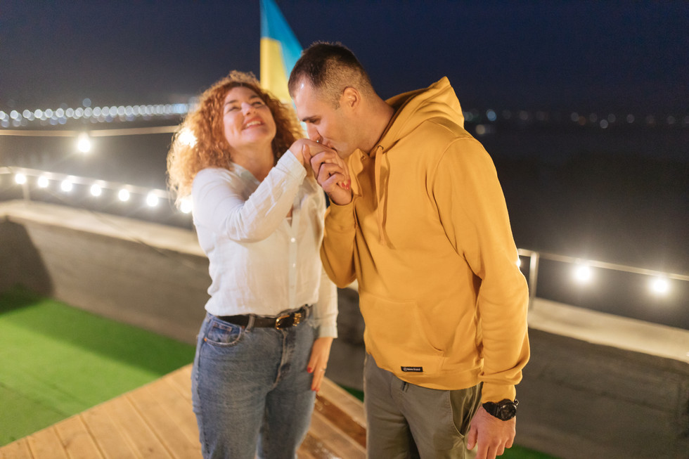 Освідчення на даху. Київ. романтик