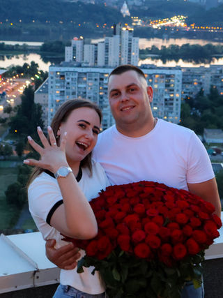 Літній романтичний вечір в Києві на даху