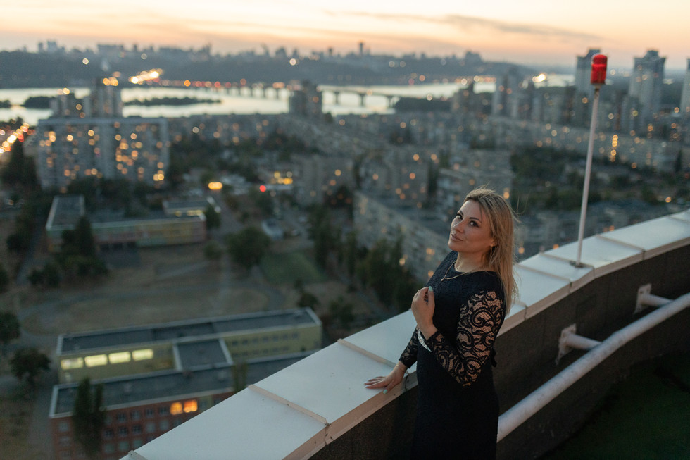 Вечір на даху в Києві