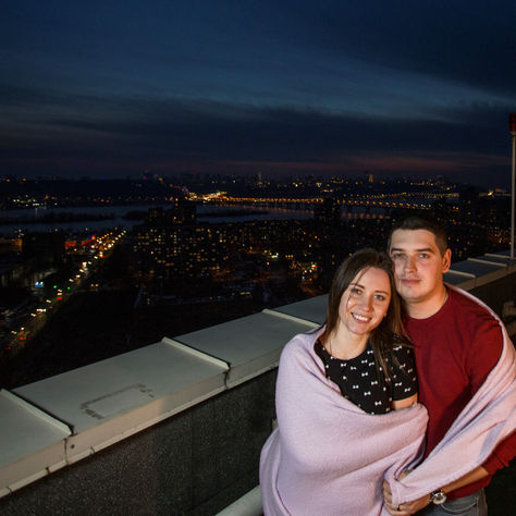 Романтика для двоих  в Киеве на крыше