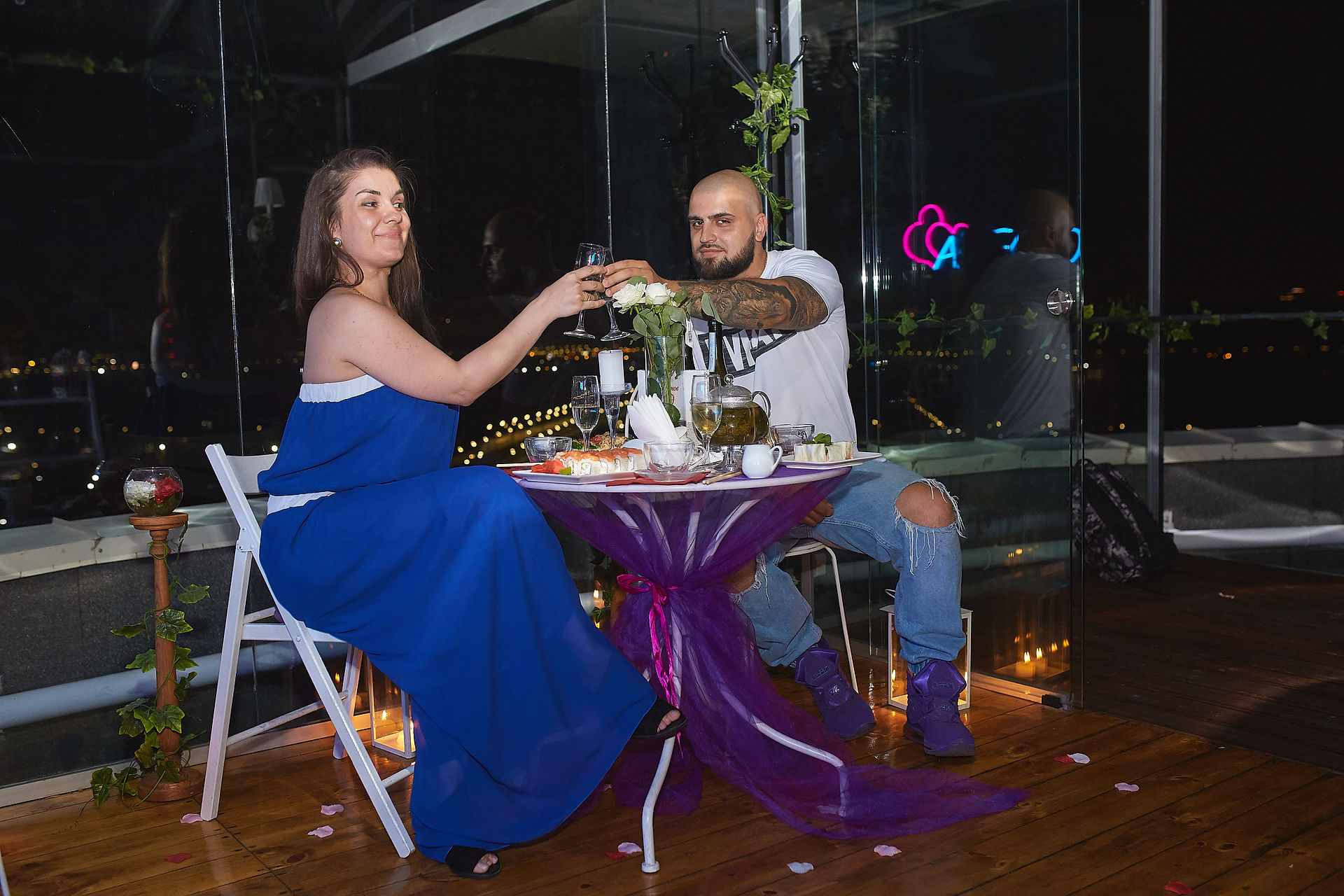 ужин на крыше, Киев, romantic
